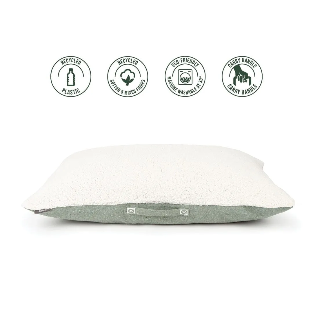 100% Recycled Eden Pillow Dog Bed - Sage Green