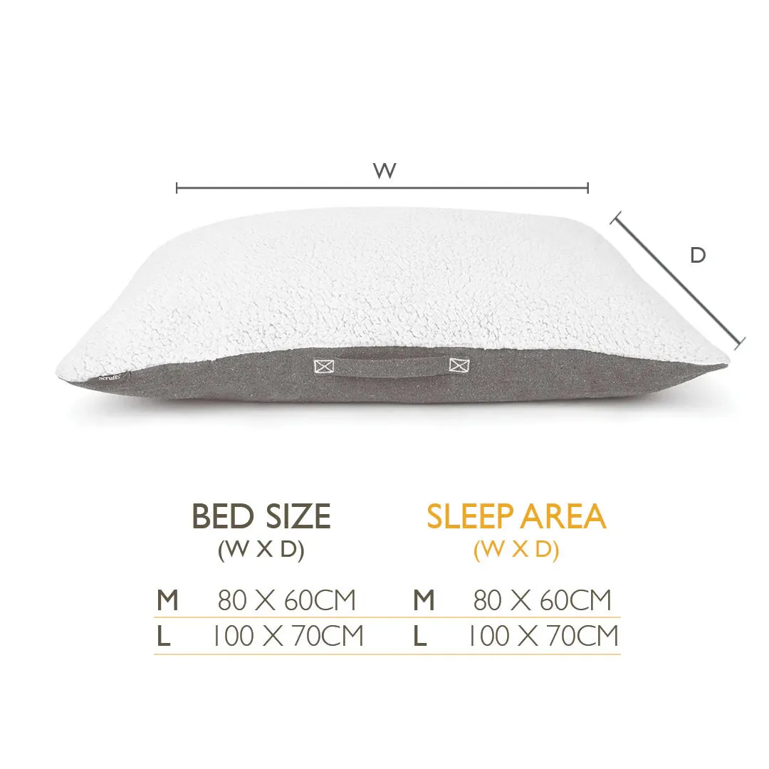 100% Recycled Eden Pillow Dog Bed - Sage Green