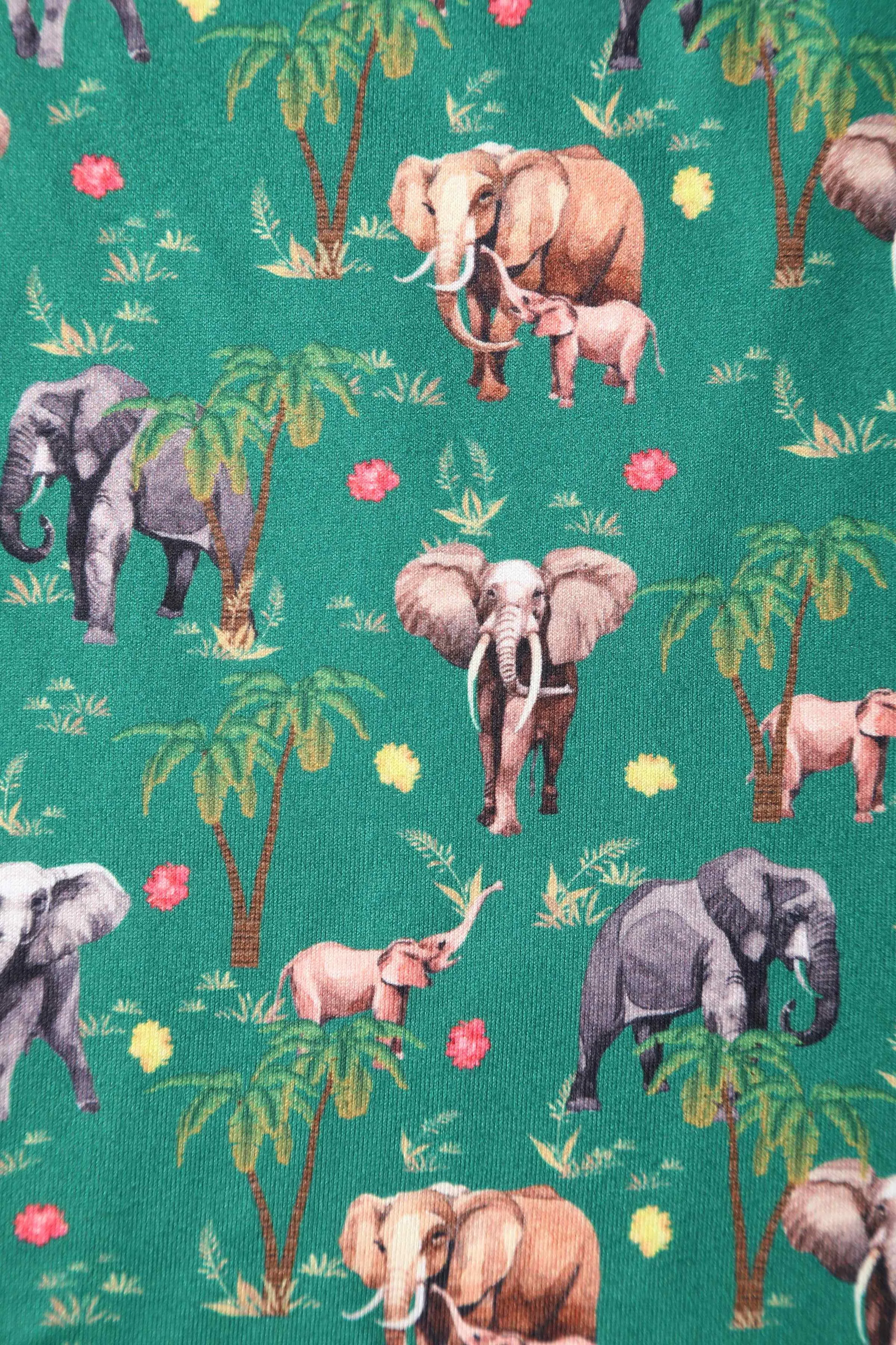 Billie Green Elephant Flared Dress