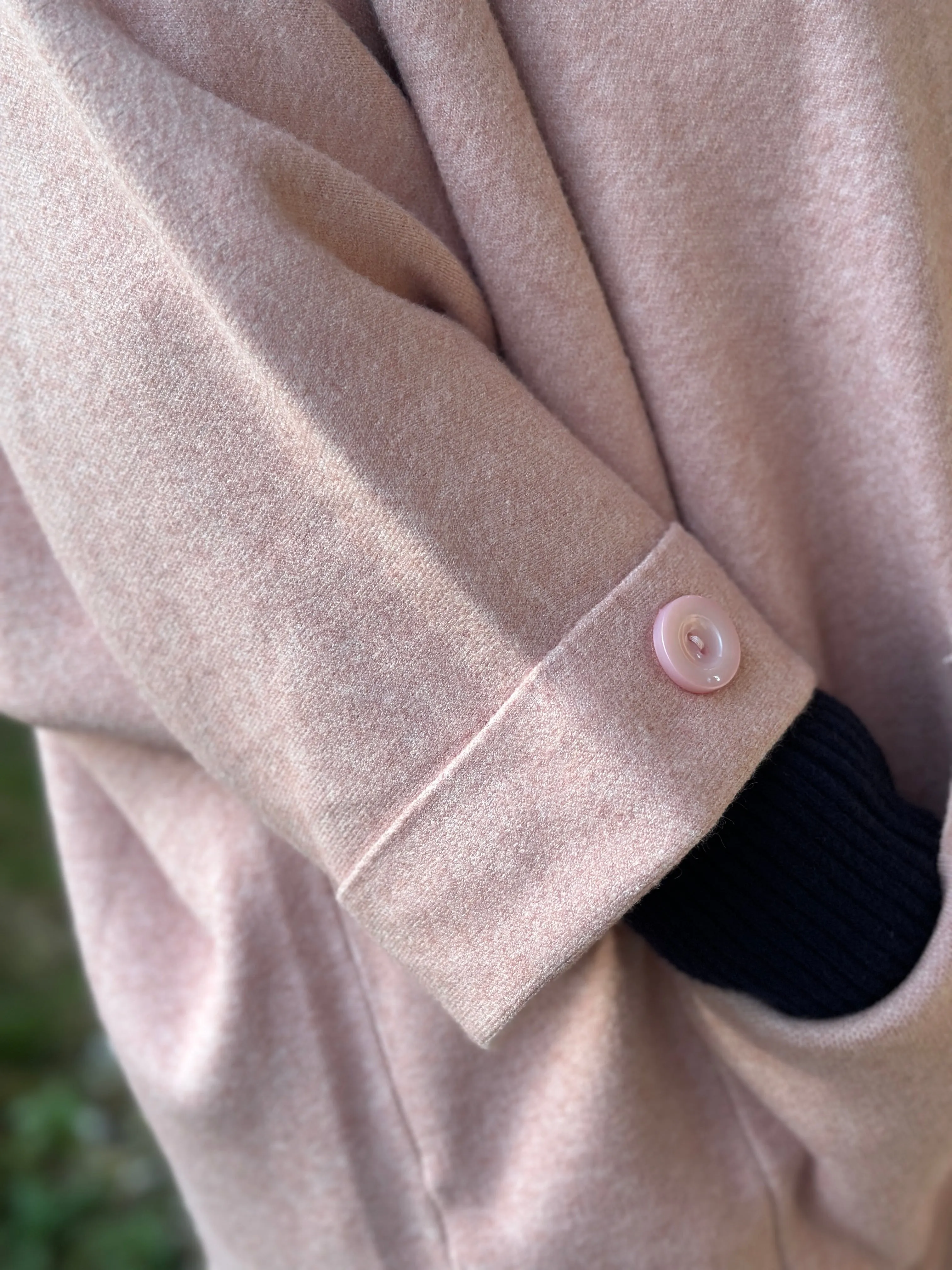 Button Detail Cardigan | Soft Pink