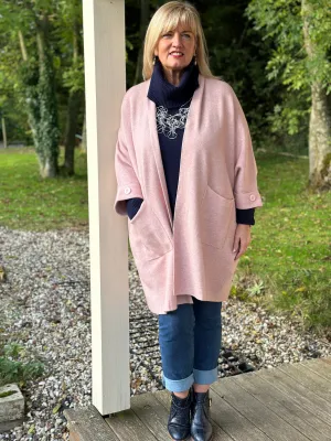 Button Detail Cardigan | Soft Pink