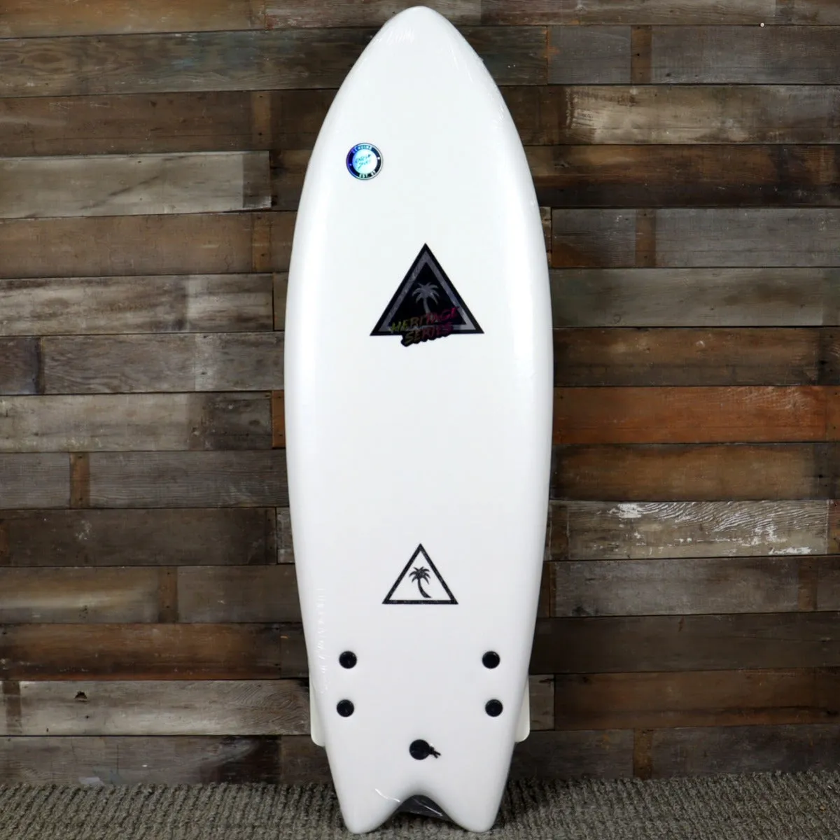 Catch Surf Retro Fish 5’6 x 21.65 x 2.95 Surfboard  - White/Light Blue