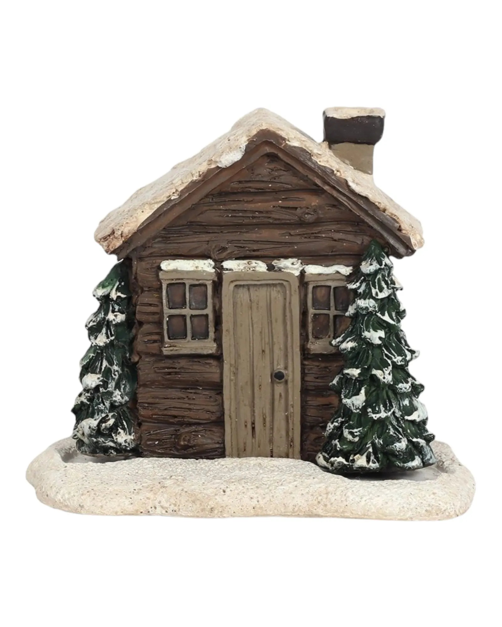 Christmas Log Cabin House Tealight & Incense Cone Burner