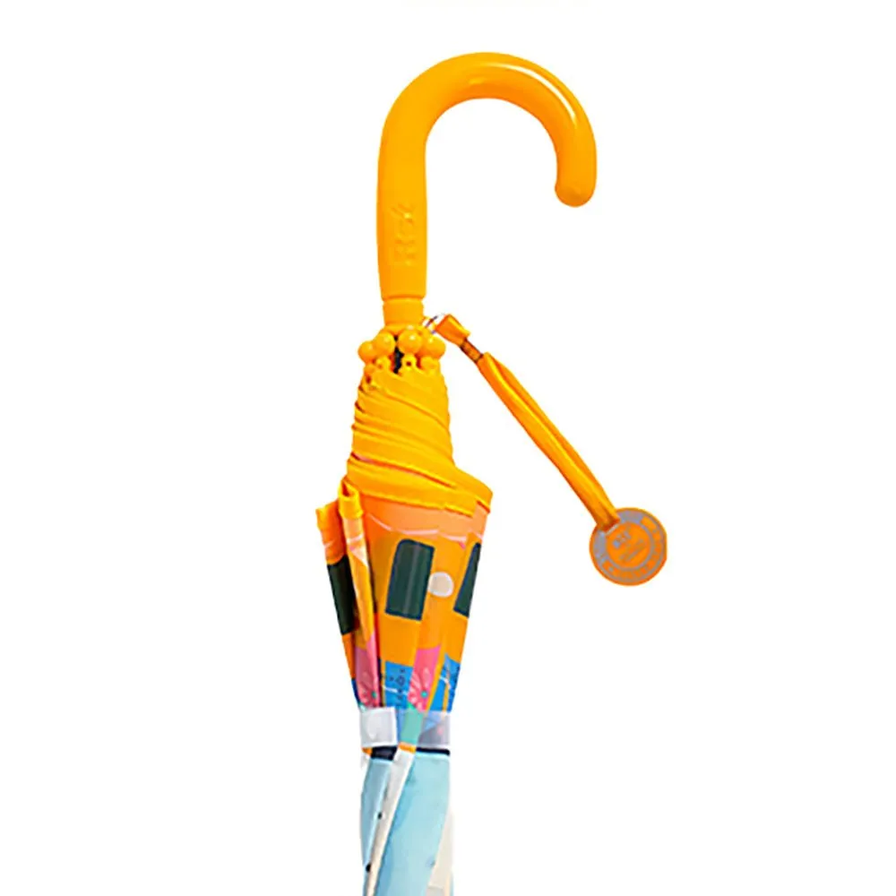 Elephant Rabbit Transparent Style Yellow Umbrella for Kids