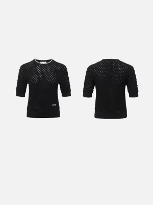 EP YAYING Round Neck Wool Knitted Shirt