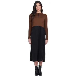 Foil Clothing Mixologist Dress Rust