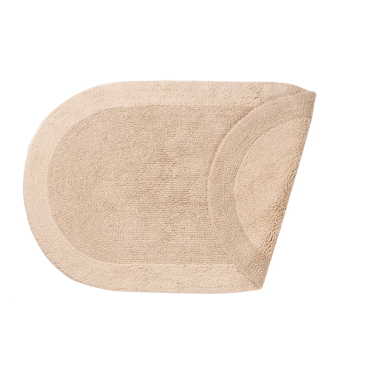 Grassy Ground Soft Reversible Solid Luxurious Linen Bath Mat