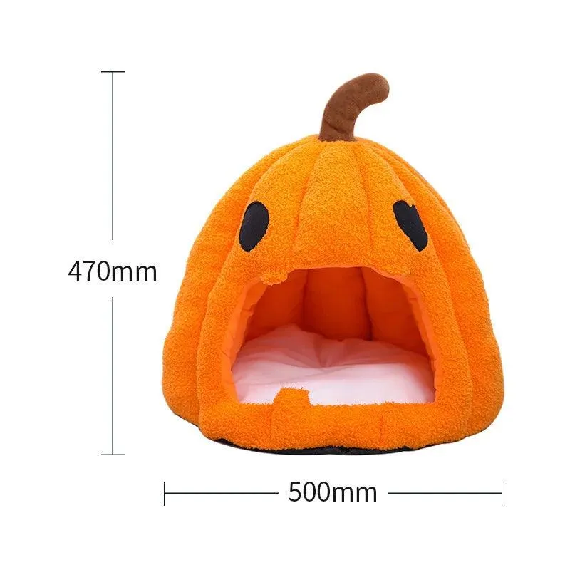 Halloween Pumpkin Cat Nest