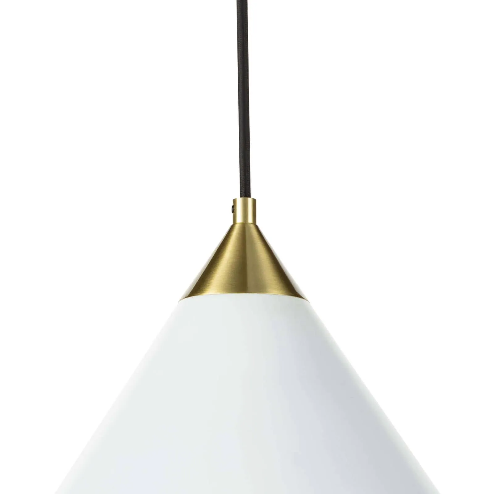 Hilton Pendant (White and Natural Brass)
