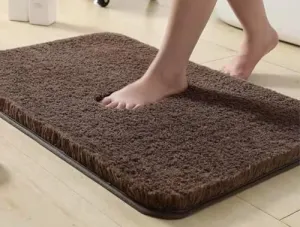 HOWNICE Door Mat for Home,Bedroom,Bathroom,Kitchen,Living Room,Entrance,Room Mats,Foot Mats,Floor mat,Main Door,Rug,Non Slip Mats,Door Mate,Floor Mat,Soft Door Matt (Indoor Matt Brown, 16x24 Inch)