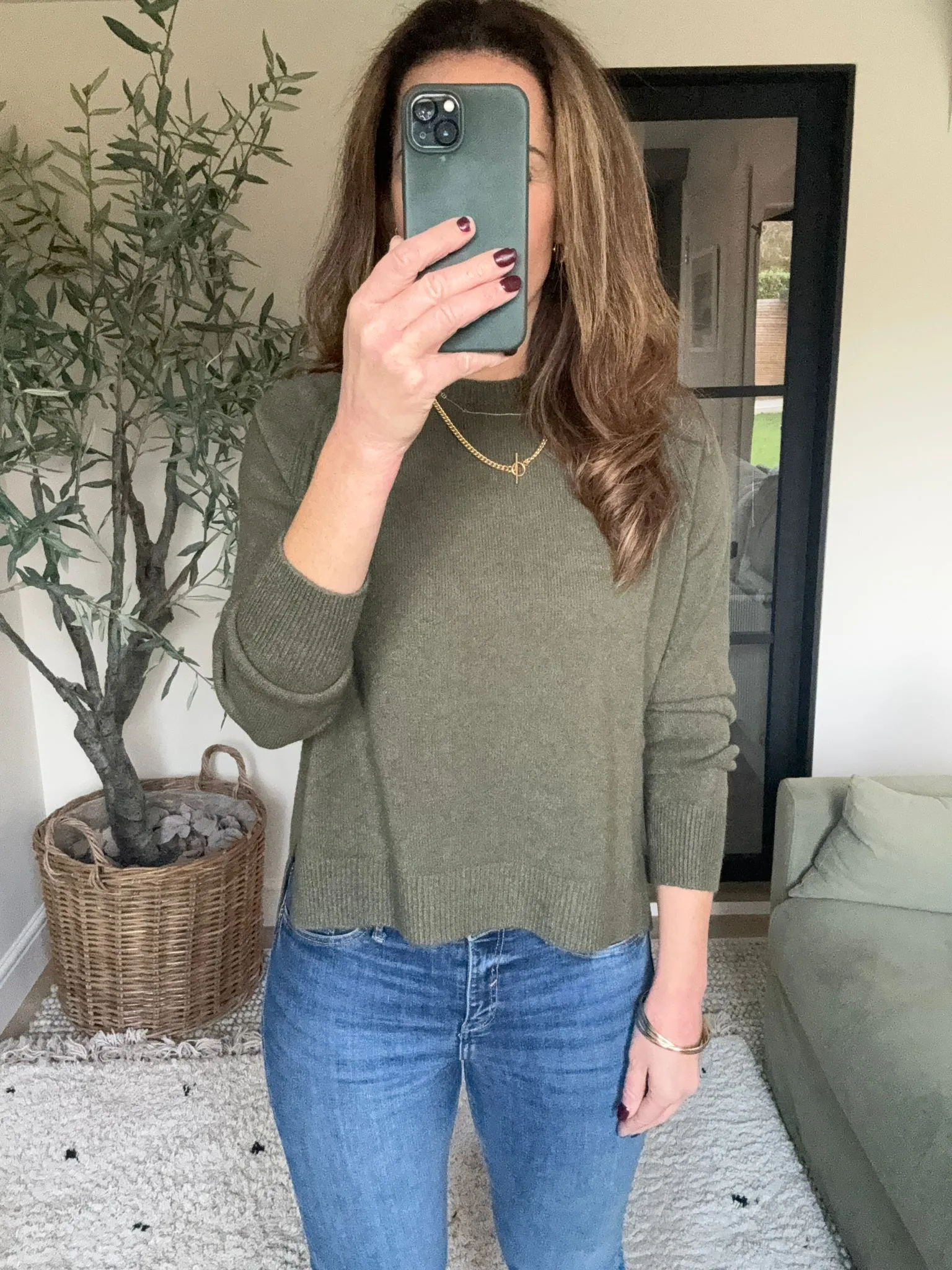 Khaki Soft Knit Jumper