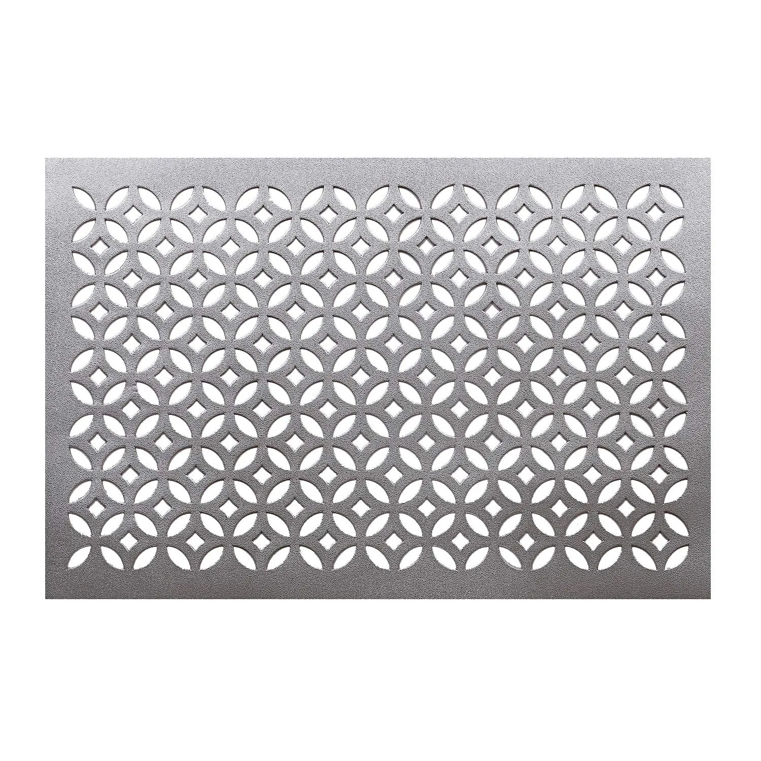 Kuber Industries PVC Soft leather 6 Pieces Dining Table Placemat Set (Silver) -CTLTC11343