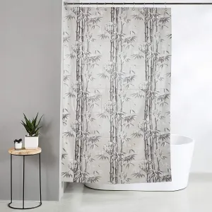 Kuber Industries Shower Curtain & Bathmat Set | Non-Slip Bath mats for Bathroom | Easy-Slide Curtains | Polyester Curtain or Bathmat for Bath Décor | YX0139-3T | 9 Pcs Set | Multicolor