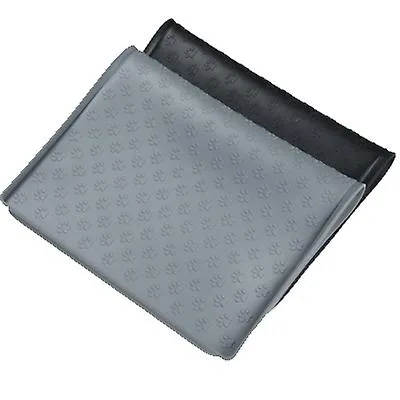 L 61*41cm black Foldable silicone pet food mat, easy to clean and waterproof car pet mat AZ16043