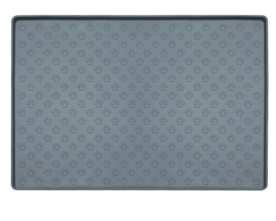 L 61*41cm black Foldable silicone pet food mat, easy to clean and waterproof car pet mat AZ16043