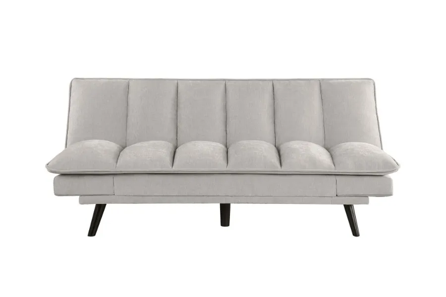 Laredo Upholstered Tufted Convertible Sofa Bed Light Grey 360017
