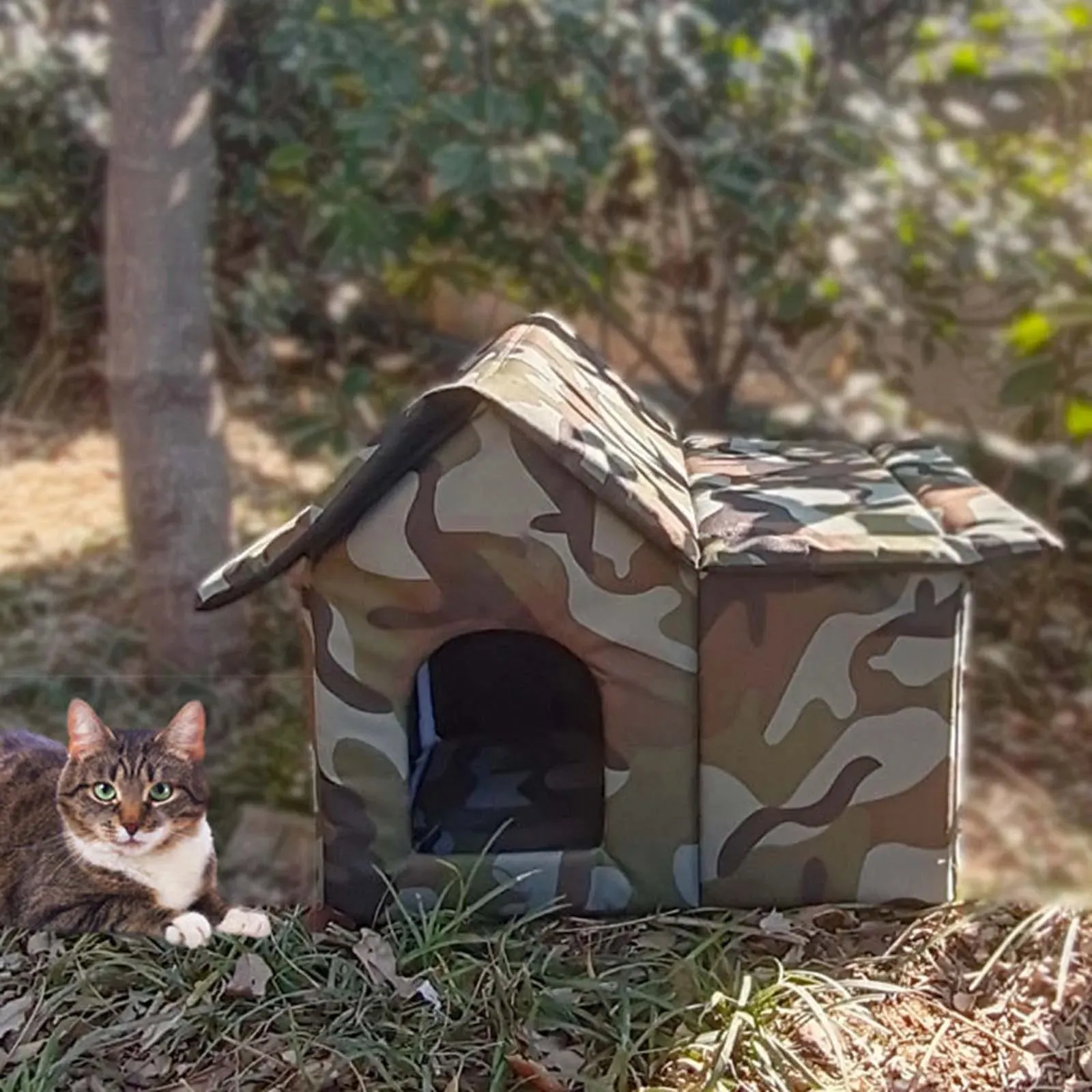 Meow Manor Waterproof Outdoor Cat House