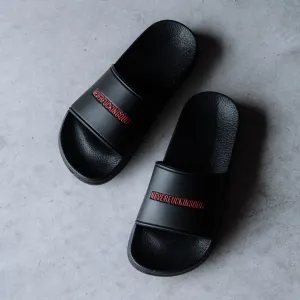 NeverFuckingQuit Slide - Black/Blood Red