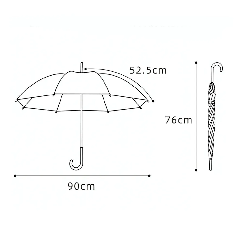 Panda Police Transparent Style Blue Umbrella for Kids