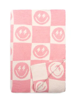 Pink Bolt Smile Blanket