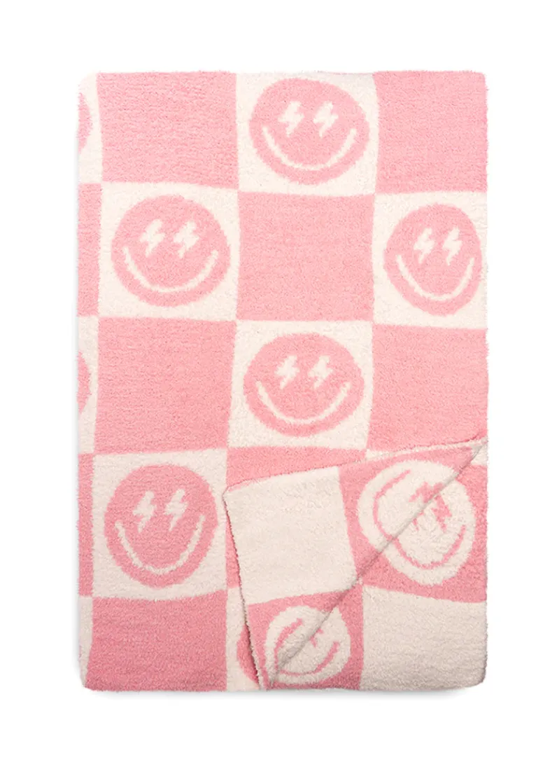 Pink Bolt Smile Blanket