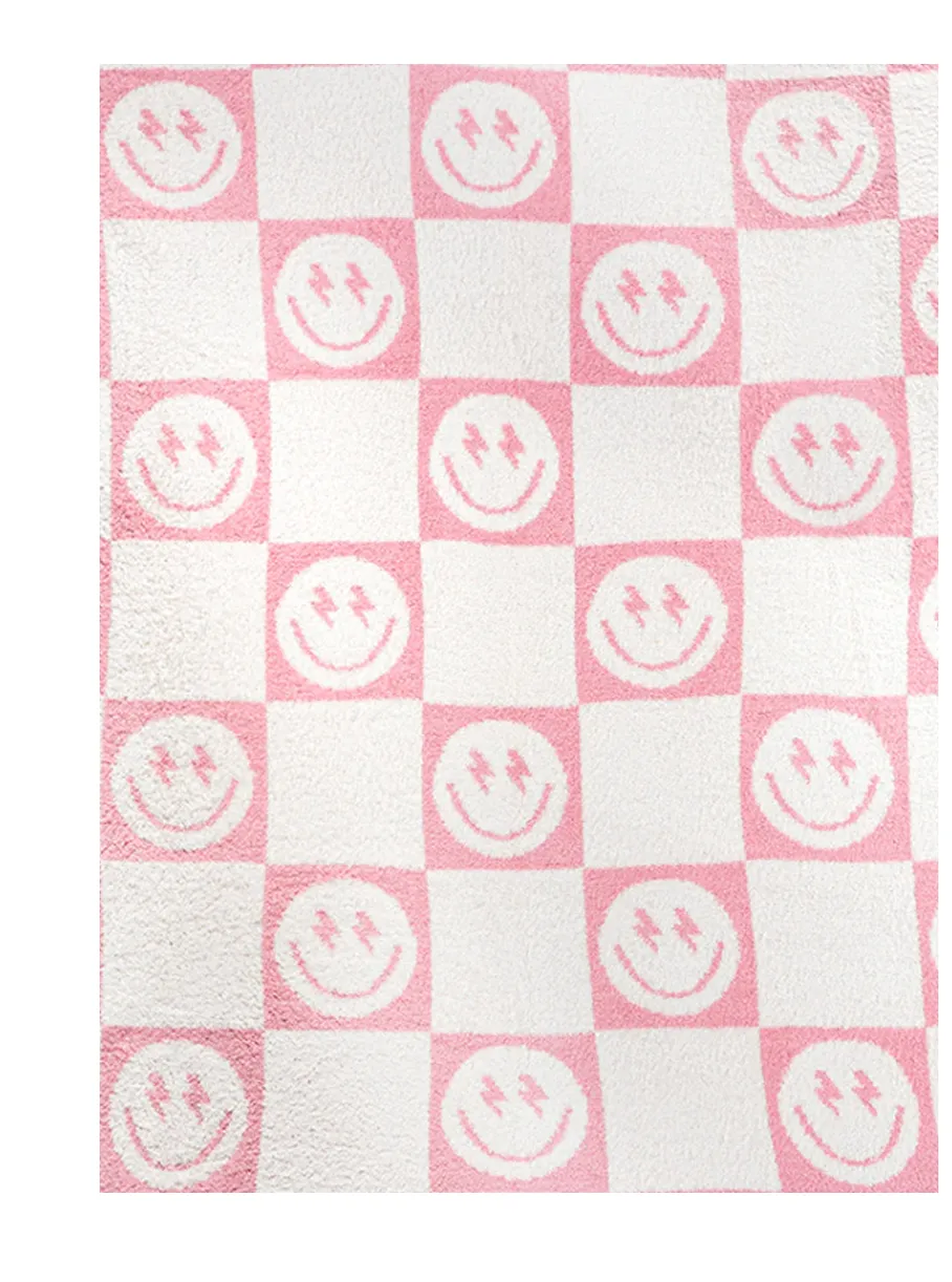 Pink Bolt Smile Blanket