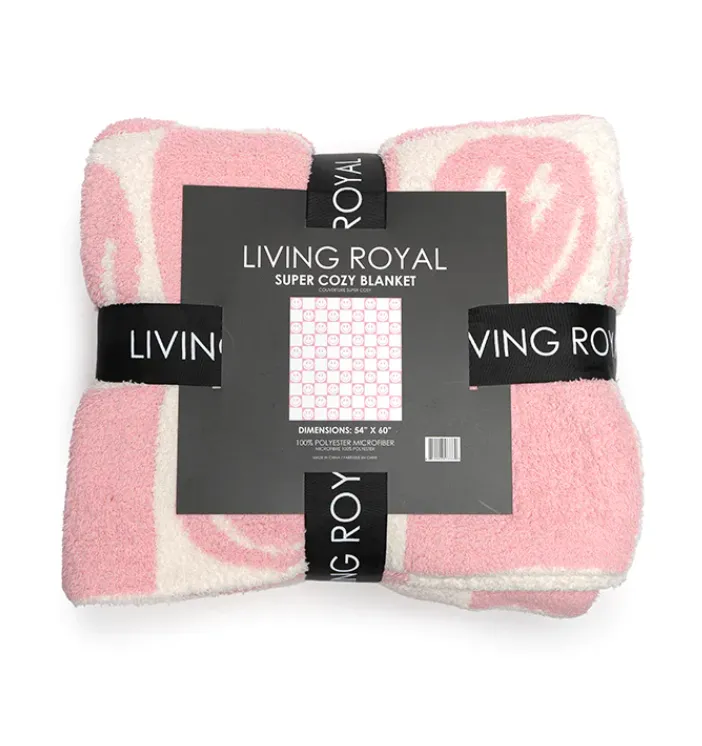 Pink Bolt Smile Blanket