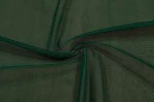 Precut 1 Metres Dark Green Plain Net Fabric