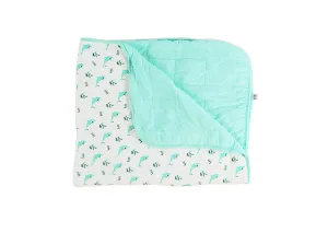 Quilted Blanket in Aqua/Reef