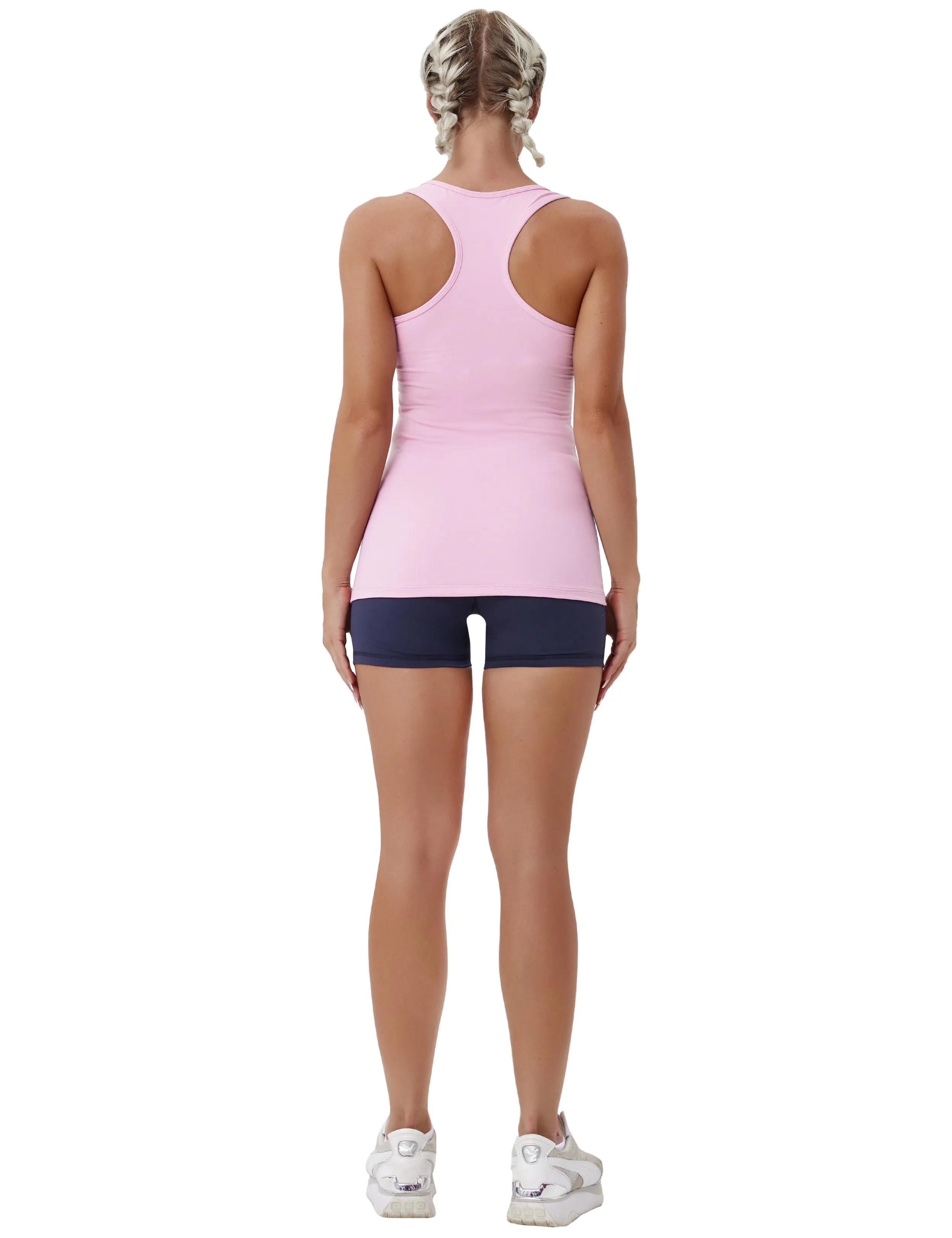 Racerback Athletic Tank Tops lightpink_Tall Size