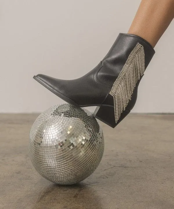 Roland Rhinestone Fringe Boot