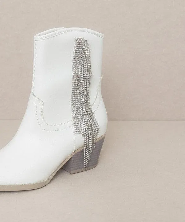 Roland Rhinestone Fringe Boot