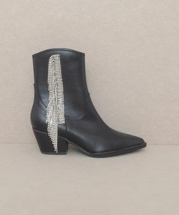 Roland Rhinestone Fringe Boot