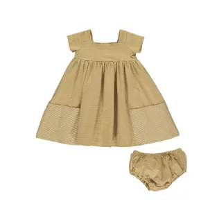 Rylie Dress: Gold Dot