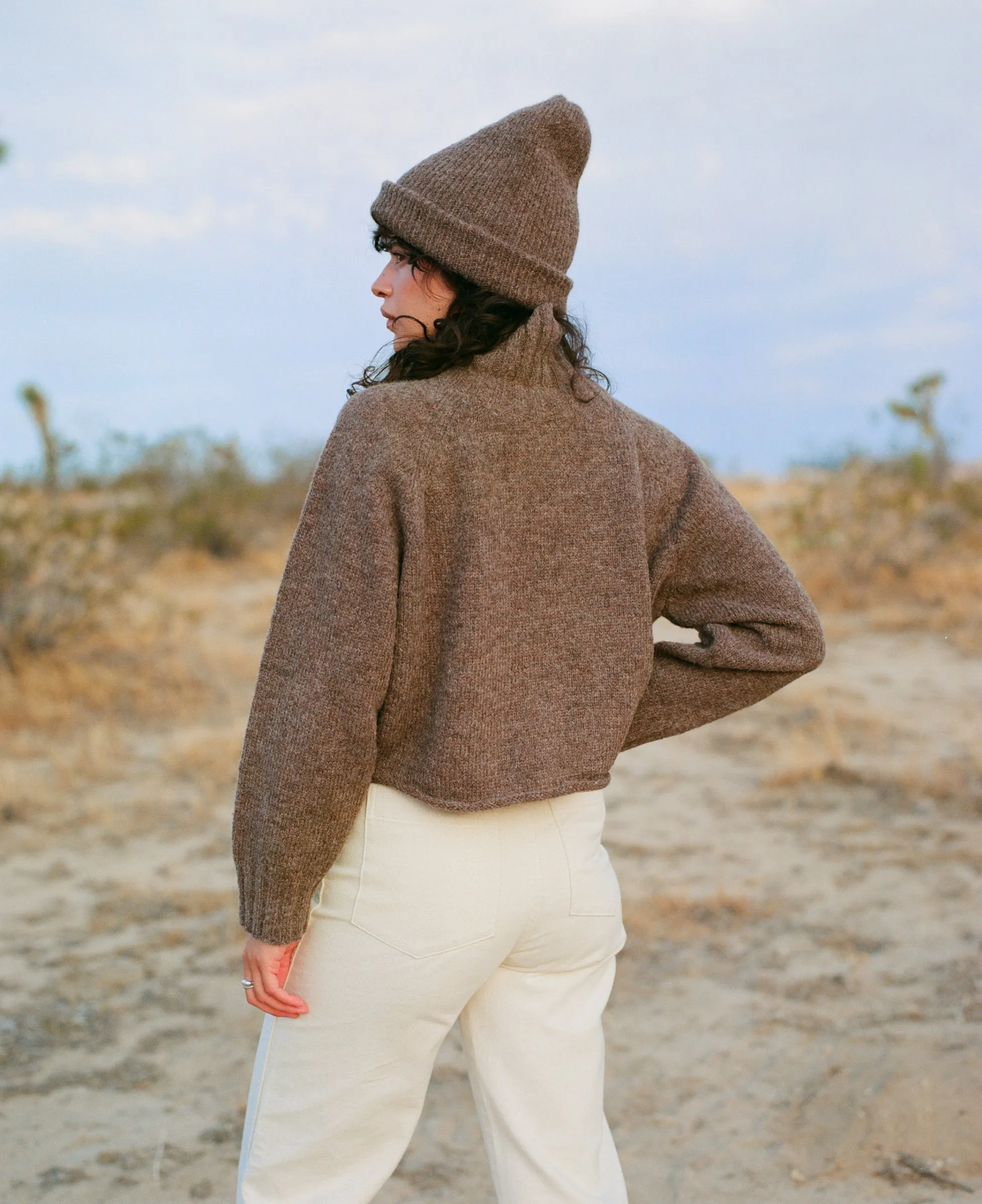 Sierra Beanie, Alpaca Blend, Bark