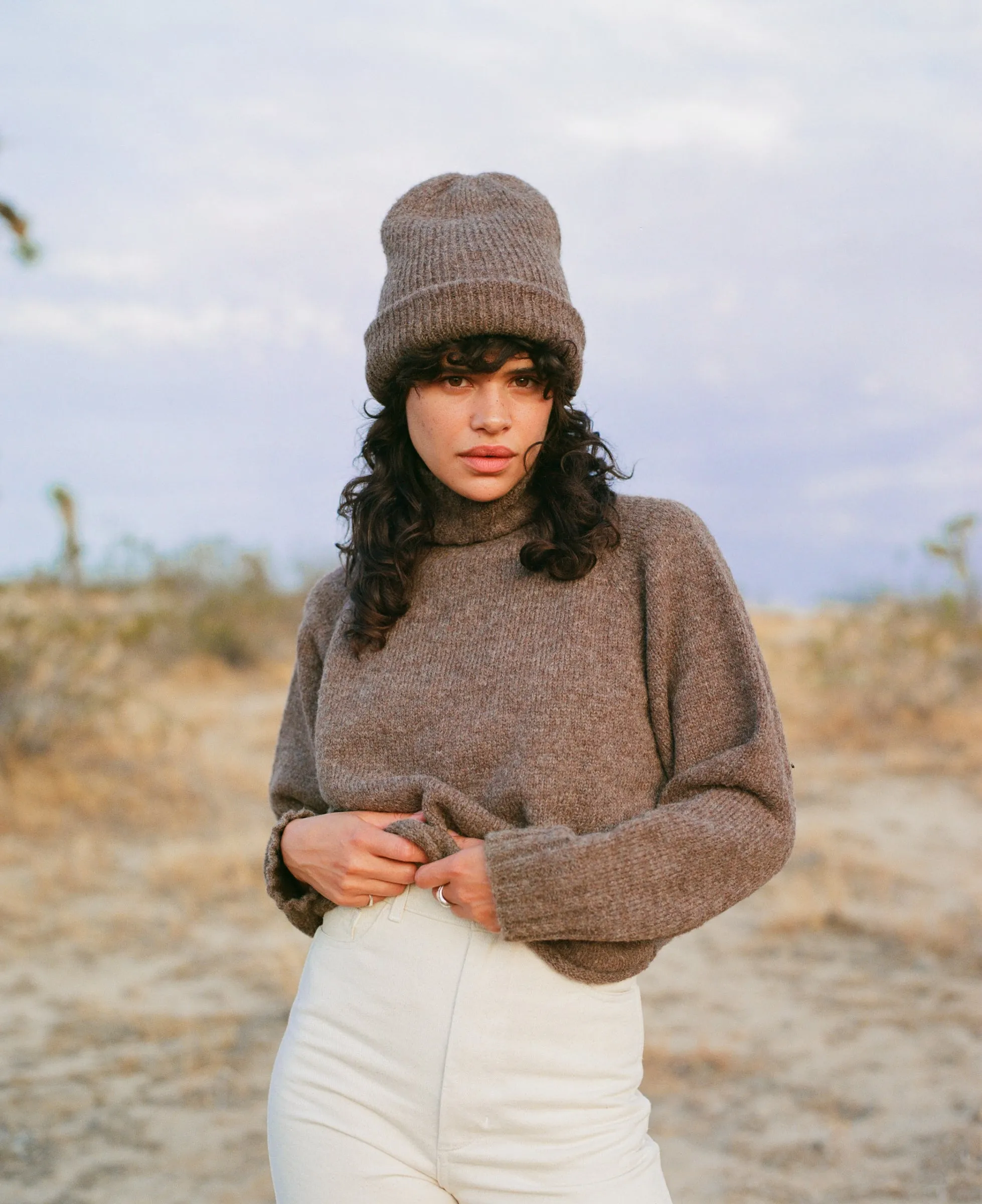 Sierra Beanie, Alpaca Blend, Bark