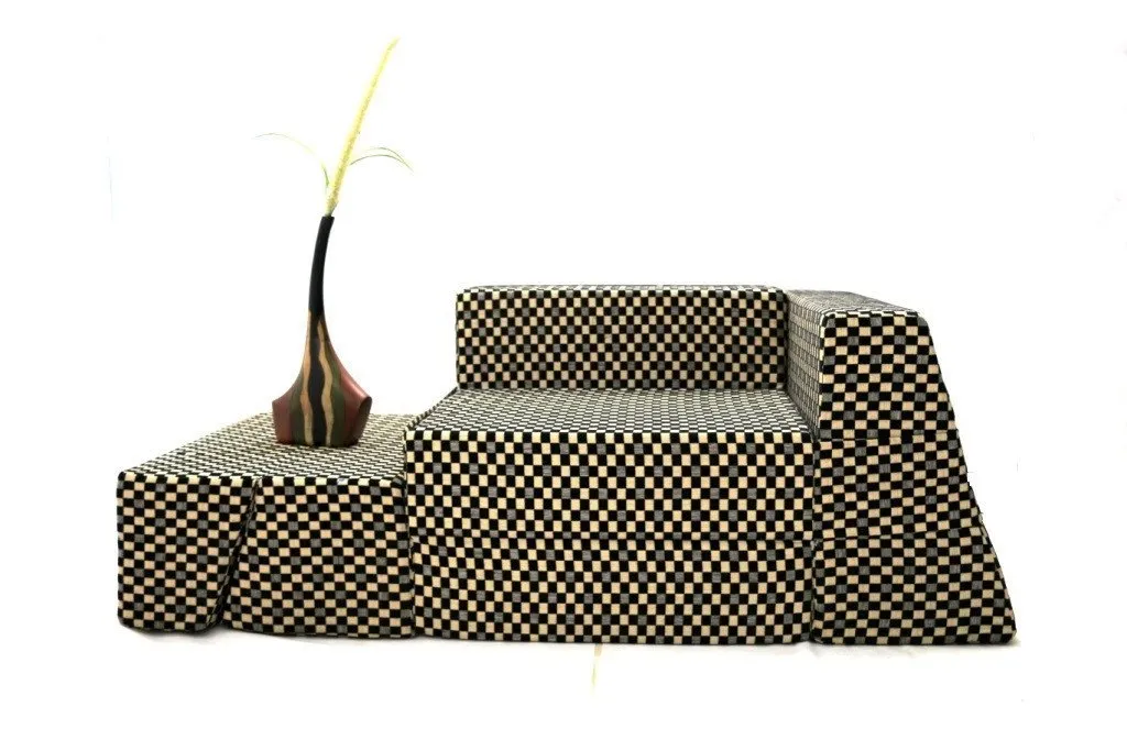Sofa cum Adjustable Bed Black - Pyramid