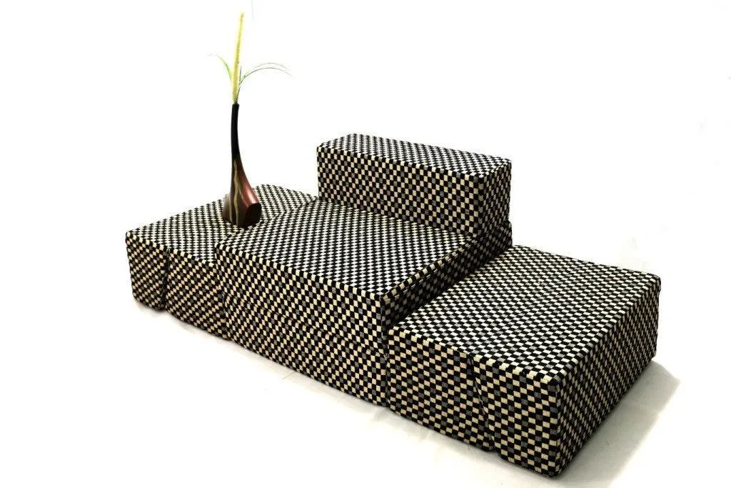 Sofa cum Adjustable Bed Black - Pyramid