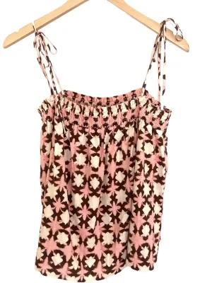 Soft Autumn Ikat Print Strappy Top