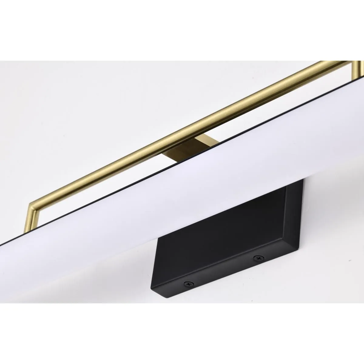 Solano 36 in. LED Bath Bar Brass and Matte Black Finish