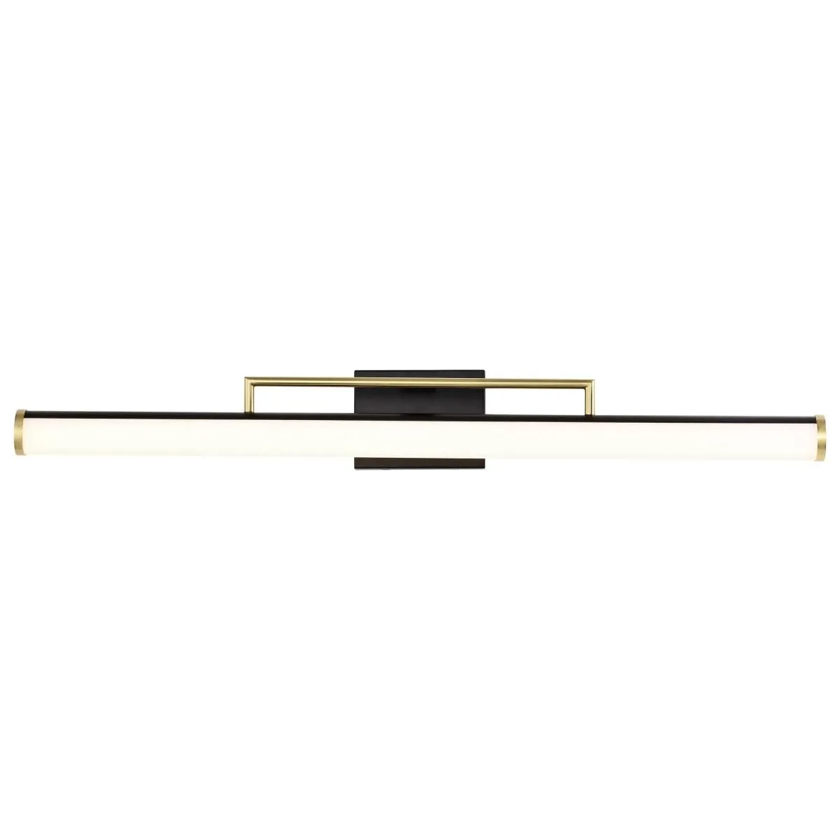 Solano 36 in. LED Bath Bar Brass and Matte Black Finish