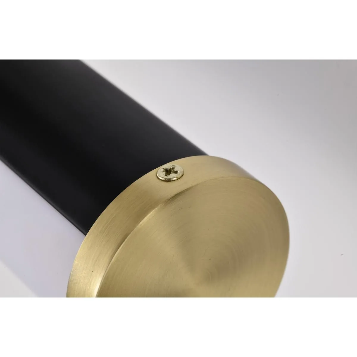 Solano 36 in. LED Bath Bar Brass and Matte Black Finish