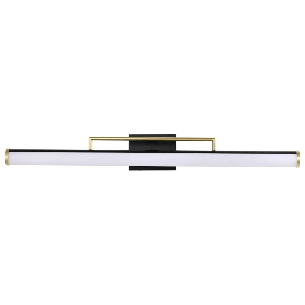 Solano 36 in. LED Bath Bar Brass and Matte Black Finish