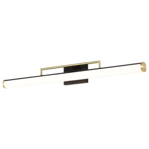 Solano 36 in. LED Bath Bar Brass and Matte Black Finish