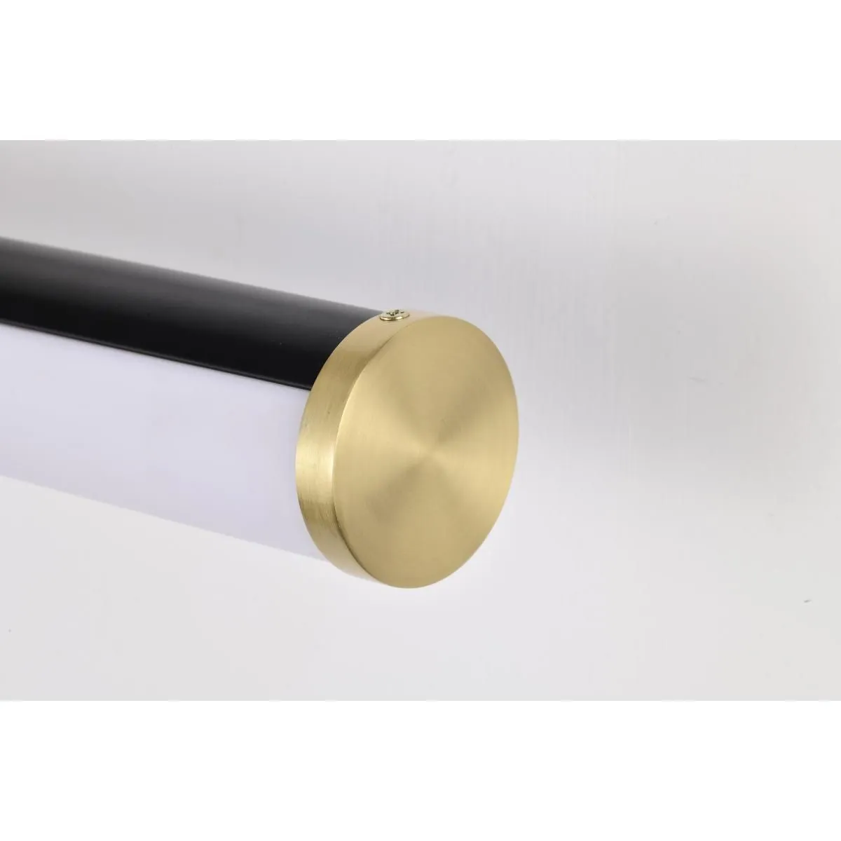 Solano 36 in. LED Bath Bar Brass and Matte Black Finish