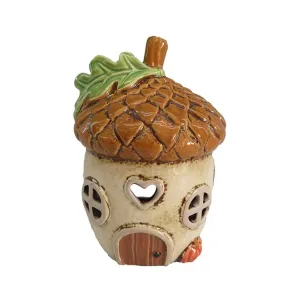 Village Pottery 15cm Acorn House Tealight